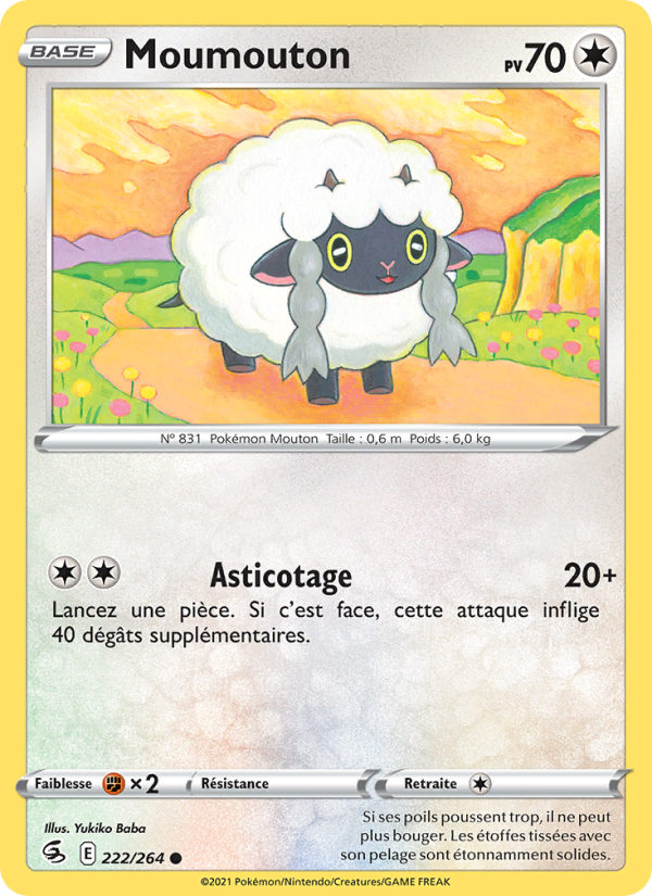 Moumouton 222 — Poing de Fusion (French Pokémon TCG card)
