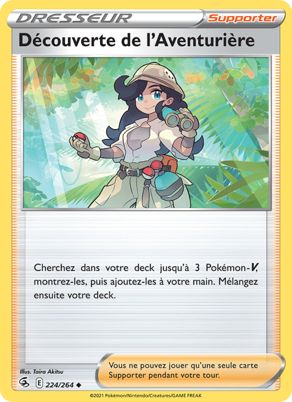 Découverte de l'Aventurière 224 — Poing de Fusion (French Pokémon TCG card)