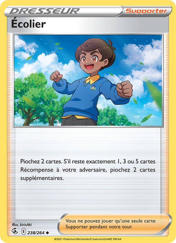 Écolier 238 — Poing de Fusion (French Pokémon TCG card)
