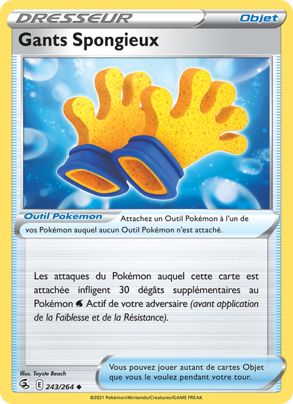 Gants Spongieux 243 — Poing de Fusion (French Pokémon TCG card)