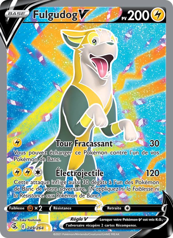 Fulgudog V 249 — Poing de Fusion (French Pokémon TCG card)