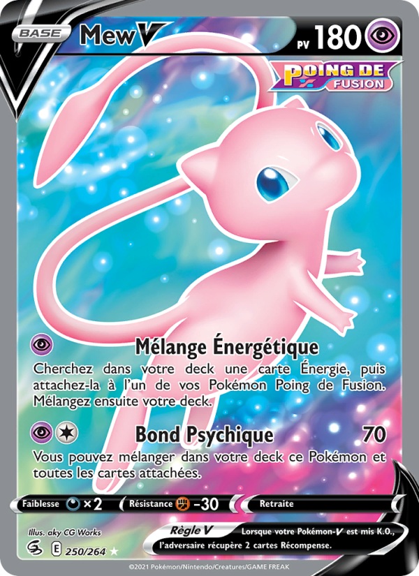 Mew V 250 — Poing de Fusion (French Pokémon TCG card)