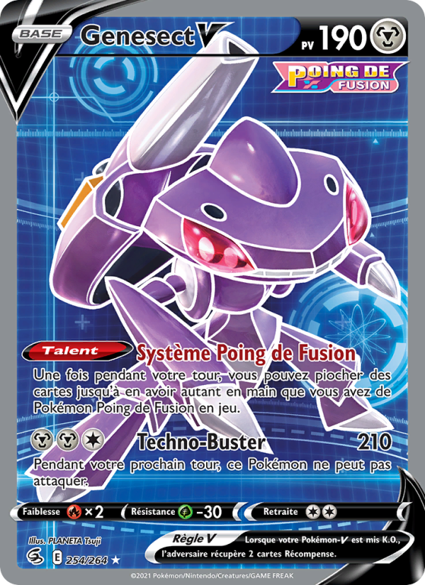 Genesect V 254 — Poing de Fusion (French Pokémon TCG card)