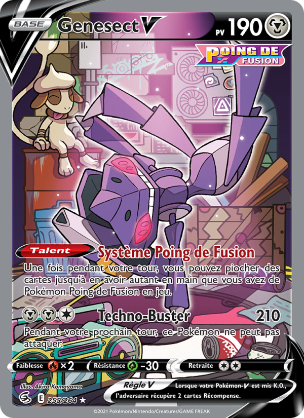 Genesect V 255 — Poing de Fusion (French Pokémon TCG card)