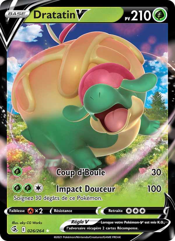 Dratatin V 26 — Poing de Fusion (French Pokémon TCG card)