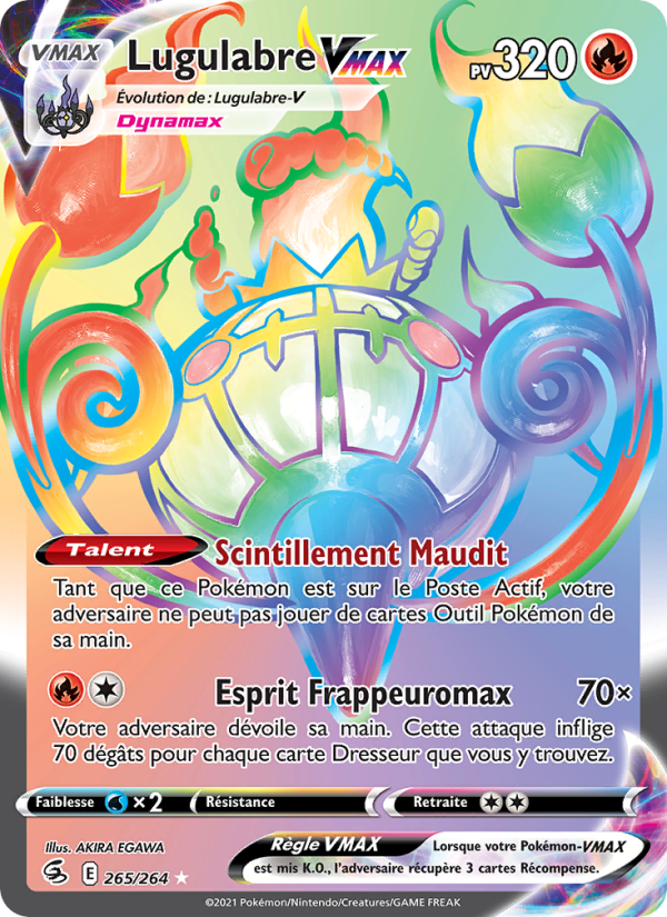 Lugulabre VMAX 265 — Poing de Fusion (French Pokémon TCG card)