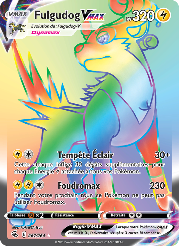Fulgudog VMAX 267 — Poing de Fusion (French Pokémon TCG card)