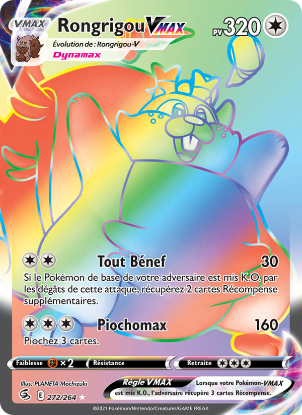 Rongrigou VMAX 272 — Poing de Fusion (French Pokémon TCG card)