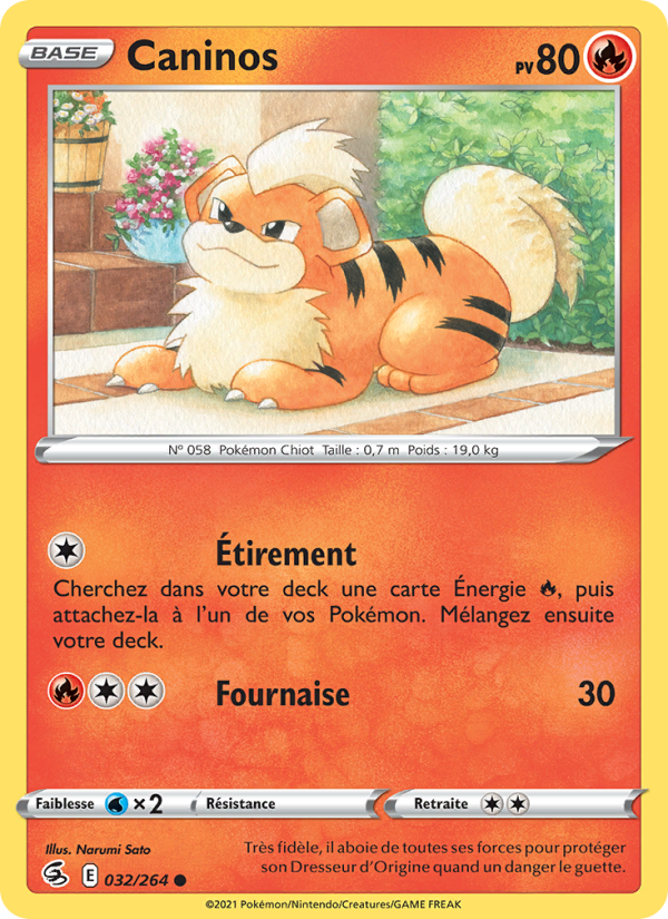 Caninos 32 — Poing de Fusion (French Pokémon TCG card)