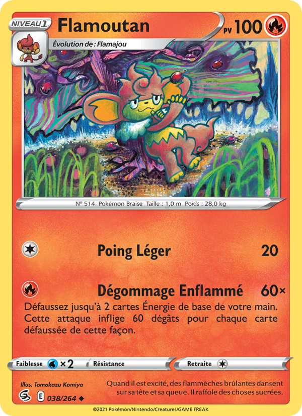 Flamoutan 38 — Poing de Fusion (French Pokémon TCG card)