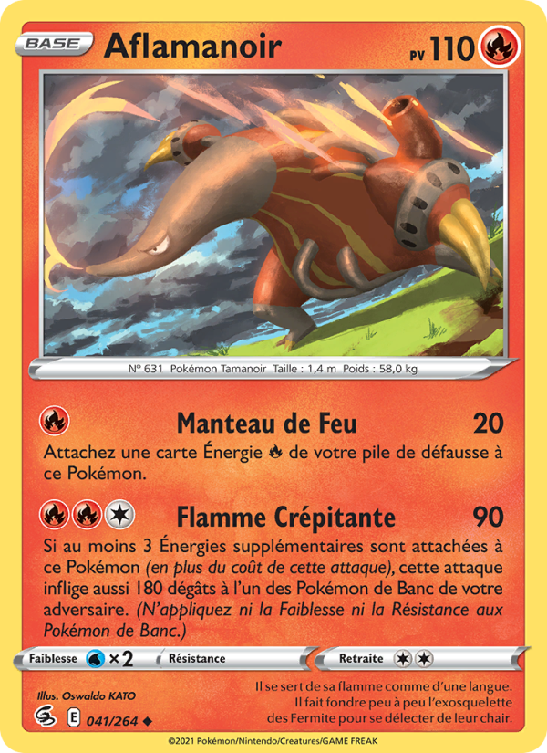 Aflamanoir 41 — Poing de Fusion (French Pokémon TCG card)