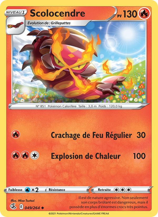 Scolocendre 49 — Poing de Fusion (French Pokémon TCG card)