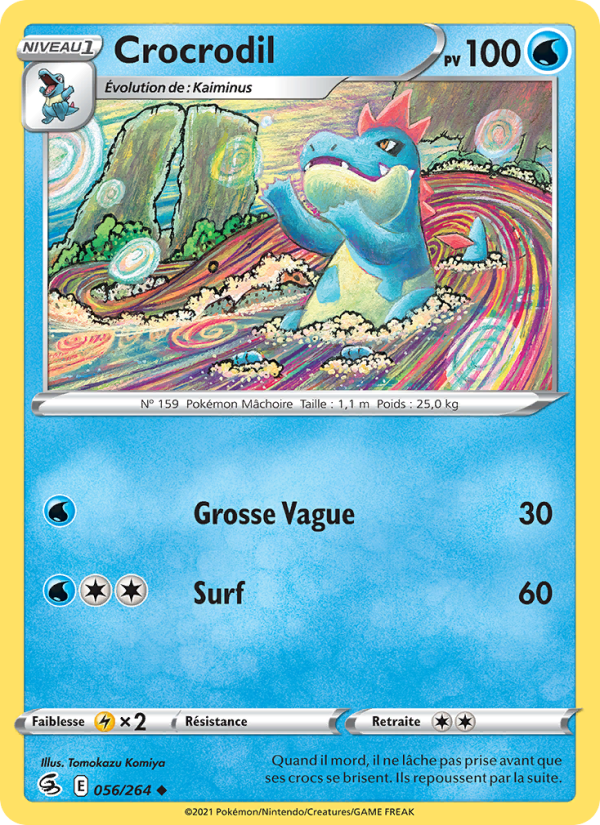 Crocrodil 56 — Poing de Fusion (French Pokémon TCG card)