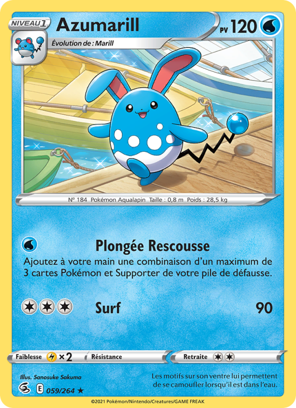 Azumarill 59 — Poing de Fusion (French Pokémon TCG card)