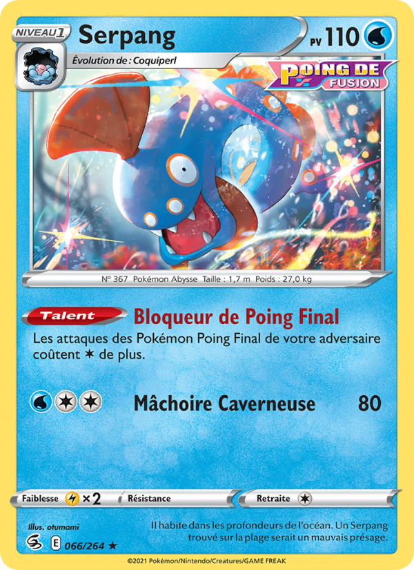 Serpang 66 — Poing de Fusion (French Pokémon TCG card)