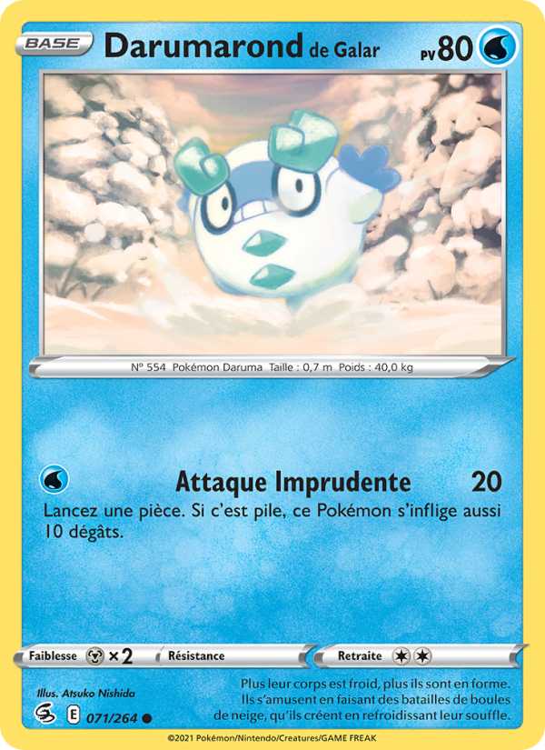 Darumarond de Galar 71 — Poing de Fusion (French Pokémon TCG card)
