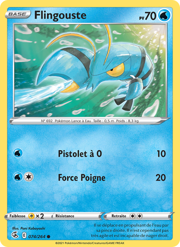 Flingouste 74 — Poing de Fusion (French Pokémon TCG card)