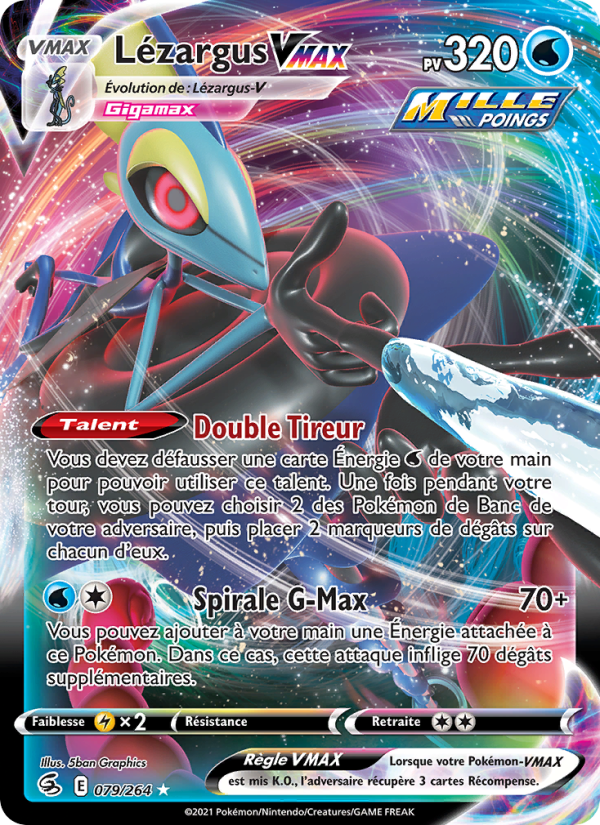 Lézargus VMAX 79 — Poing de Fusion (French Pokémon TCG card)