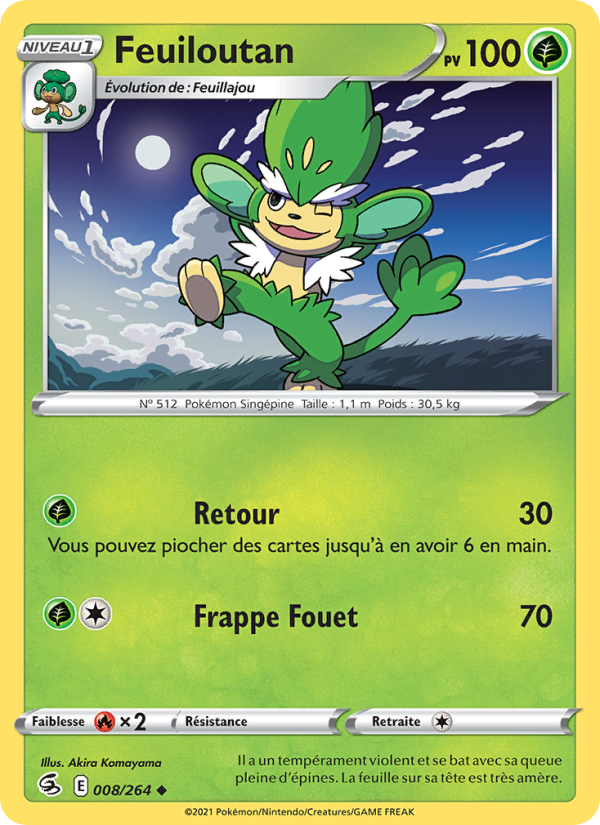 Feuiloutan 8 — Poing de Fusion (French Pokémon TCG card)