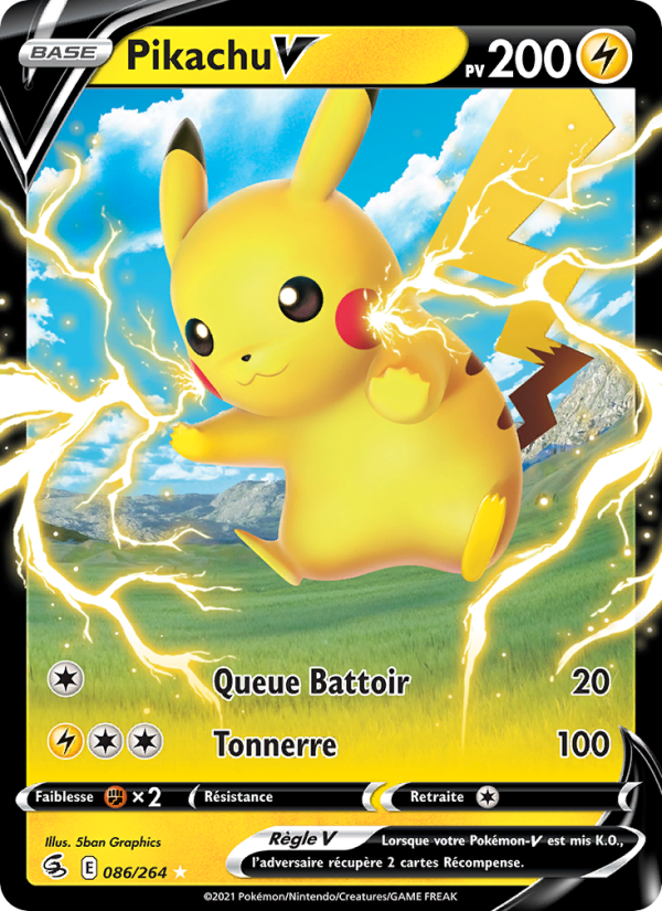 Pikachu V 86 — Poing de Fusion (French Pokémon TCG card)