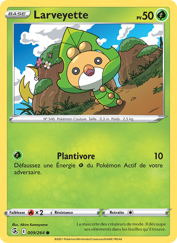 Larveyette 9 — Poing de Fusion (French Pokémon TCG card)