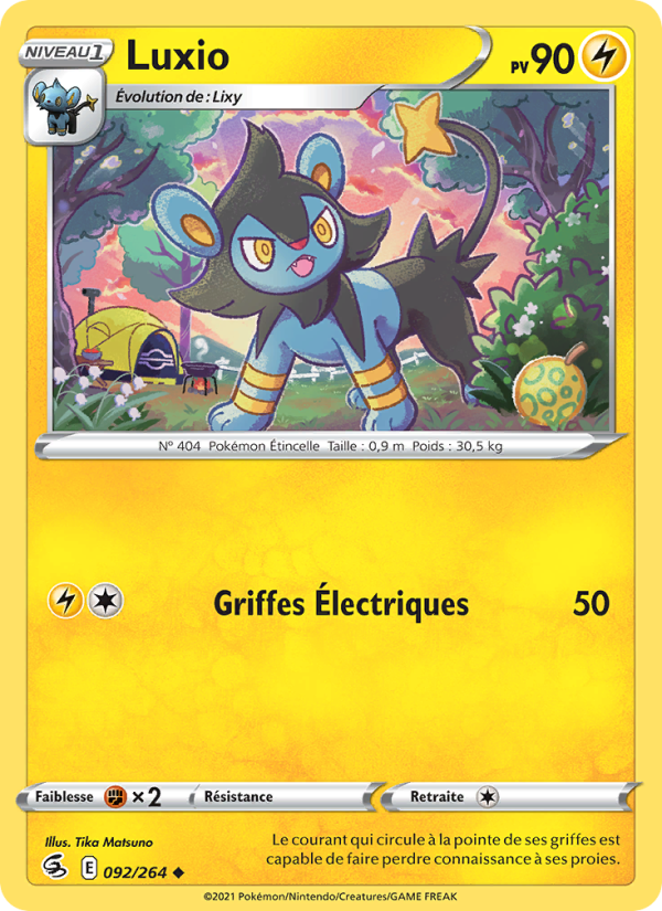 Luxio 92 — Poing de Fusion (French Pokémon TCG card)
