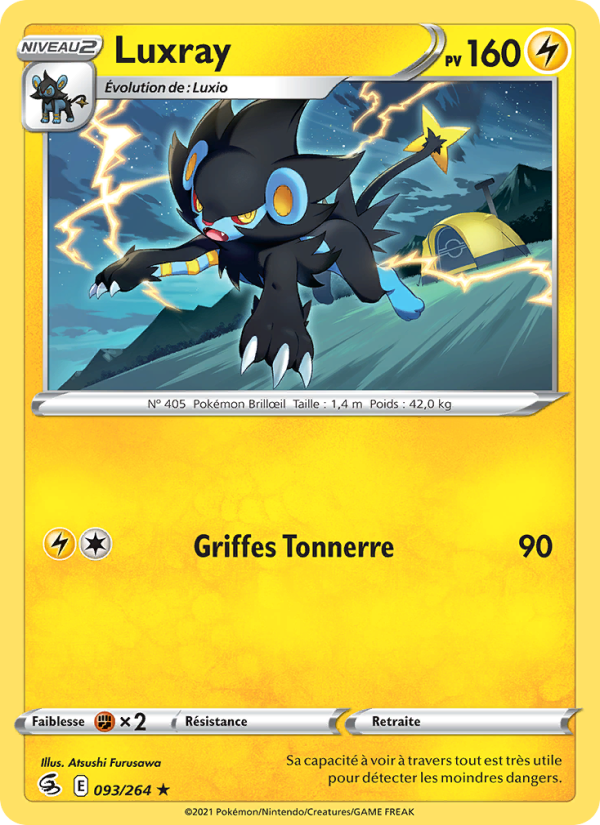Luxray 93 — Poing de Fusion (French Pokémon TCG card)