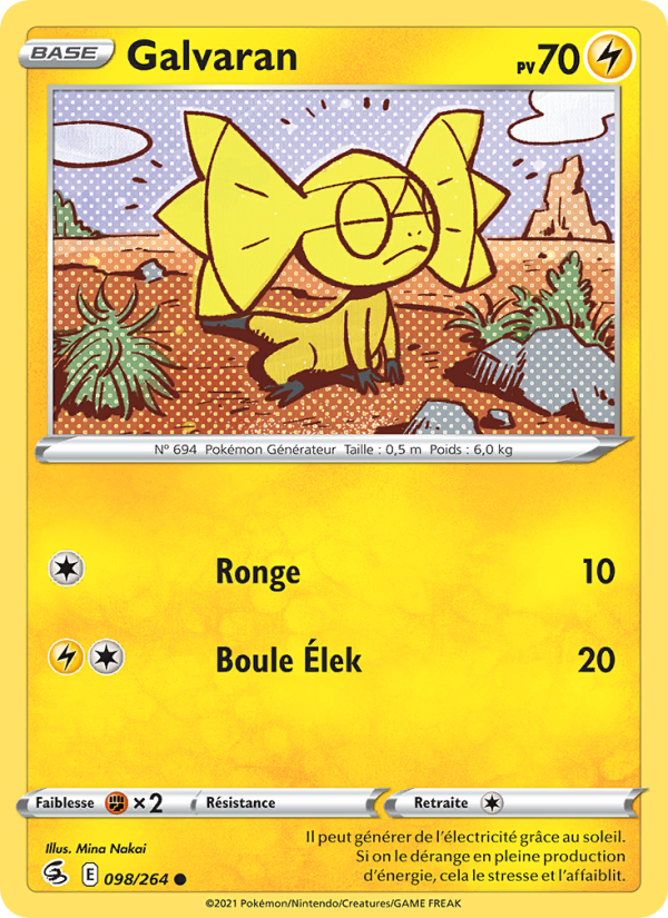 Galvaran 98 — Poing de Fusion (French Pokémon TCG card)