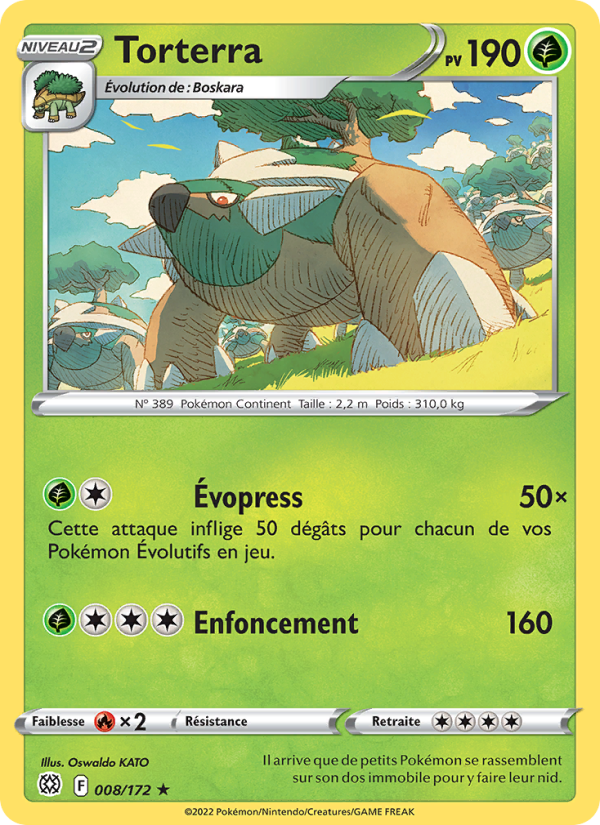 Torterra 008 — Stars Étincelantes (French Pokémon TCG card)