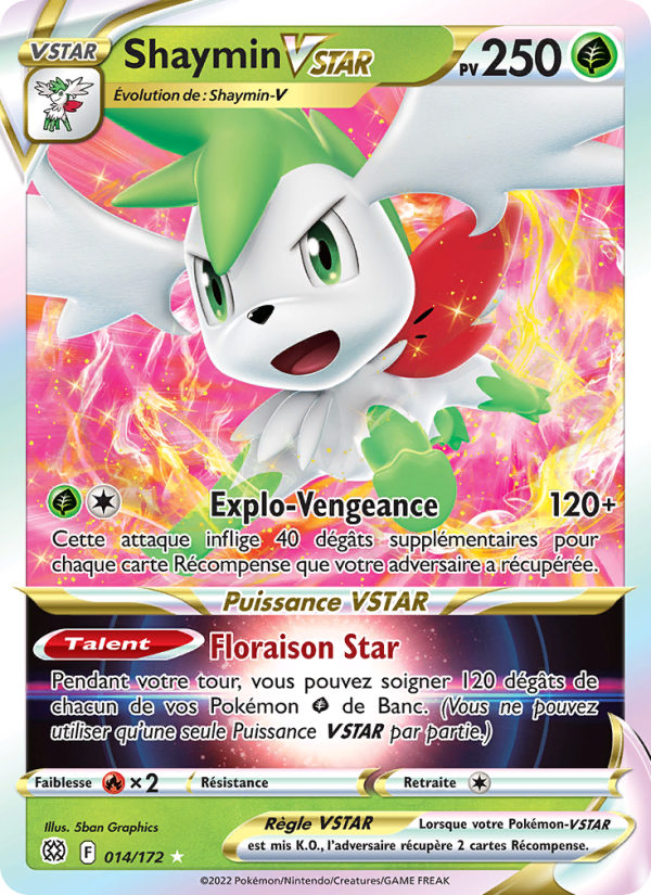 Shaymin VSTAR 014 — Stars Étincelantes (French Pokémon TCG card)