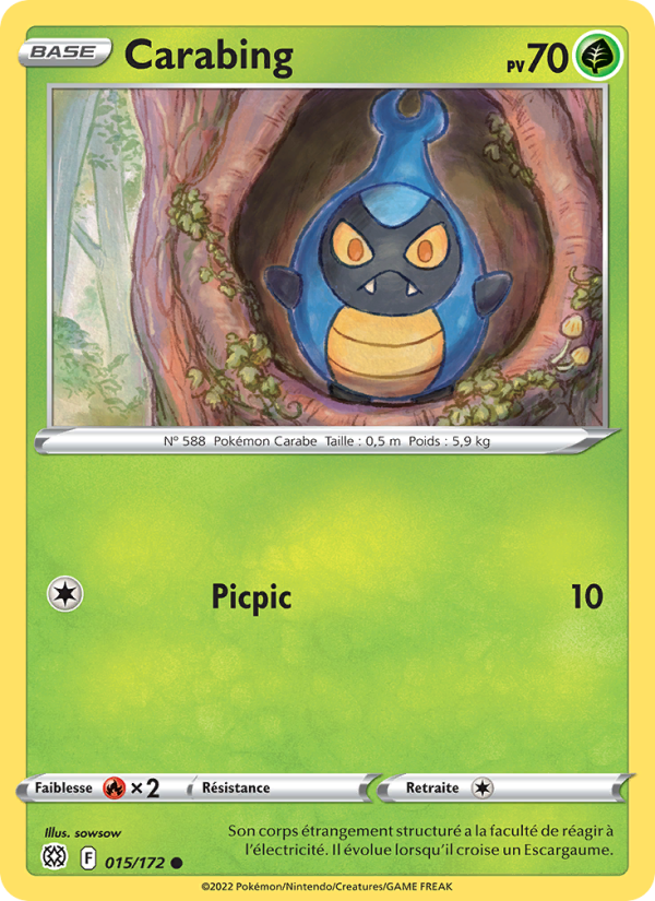 Carabing 015 — Stars Étincelantes (French Pokémon TCG card)