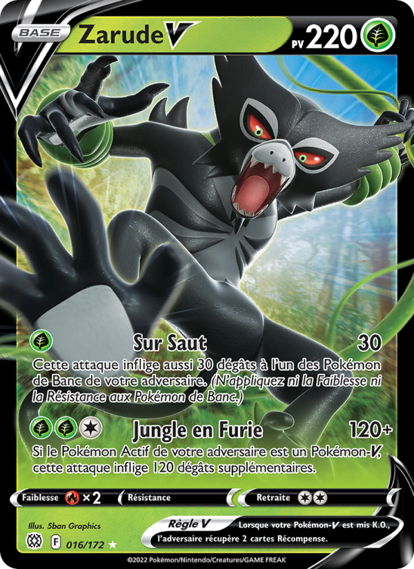 Zarude V 016 — Stars Étincelantes (French Pokémon TCG card)