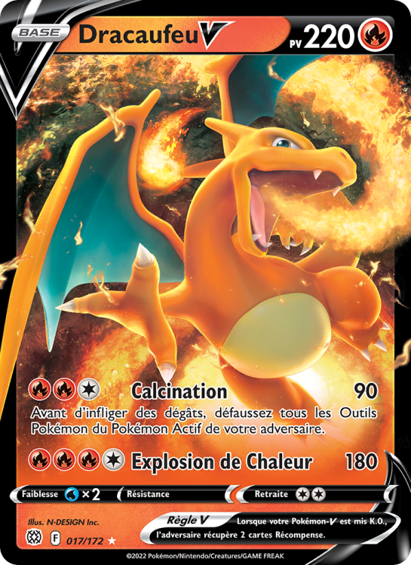 Dracaufeu V 017 — Stars Étincelantes (French Pokémon TCG card)