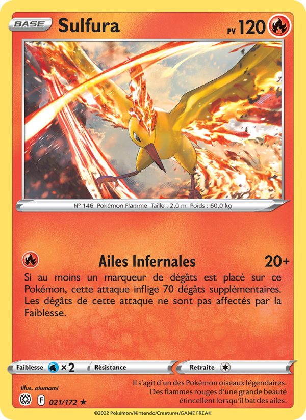 Sulfura 021 — Stars Étincelantes (French Pokémon TCG card)