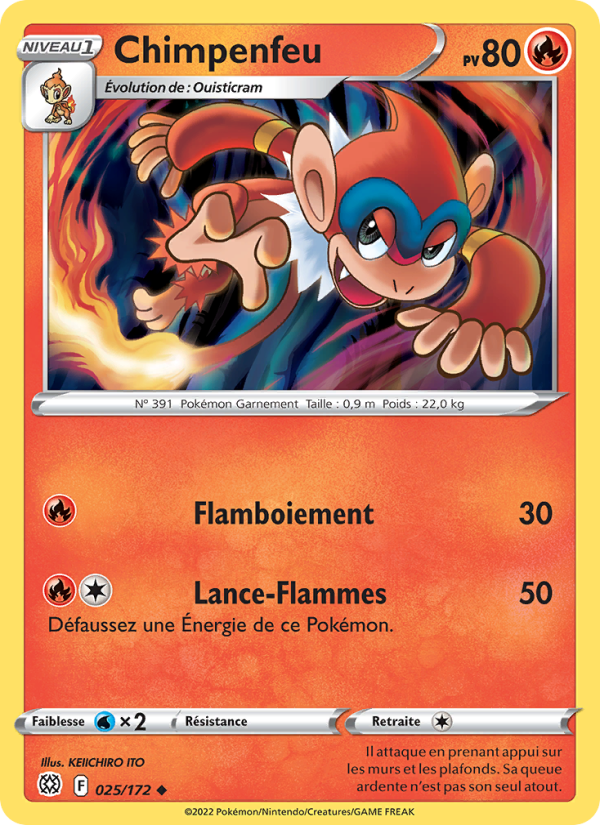 Chimpenfeu 025 — Stars Étincelantes (French Pokémon TCG card)