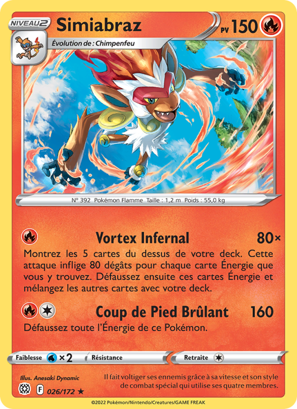 Simiabraz 026 — Stars Étincelantes (French Pokémon TCG card)