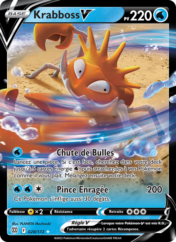 Krabboss V 028 — Stars Étincelantes (French Pokémon TCG card)
