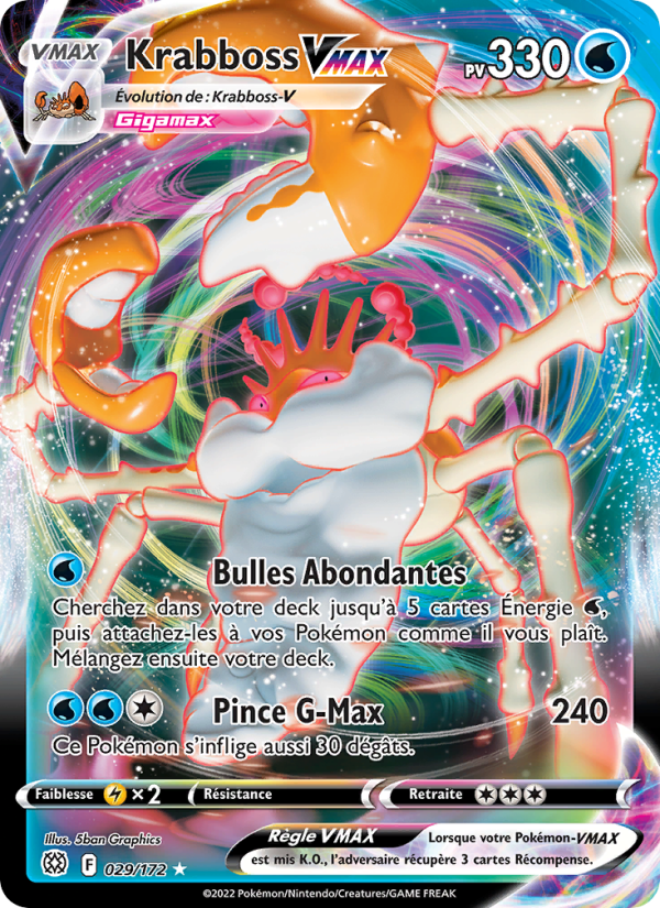 Krabboss VMAX 029 — Stars Étincelantes (French Pokémon TCG card)