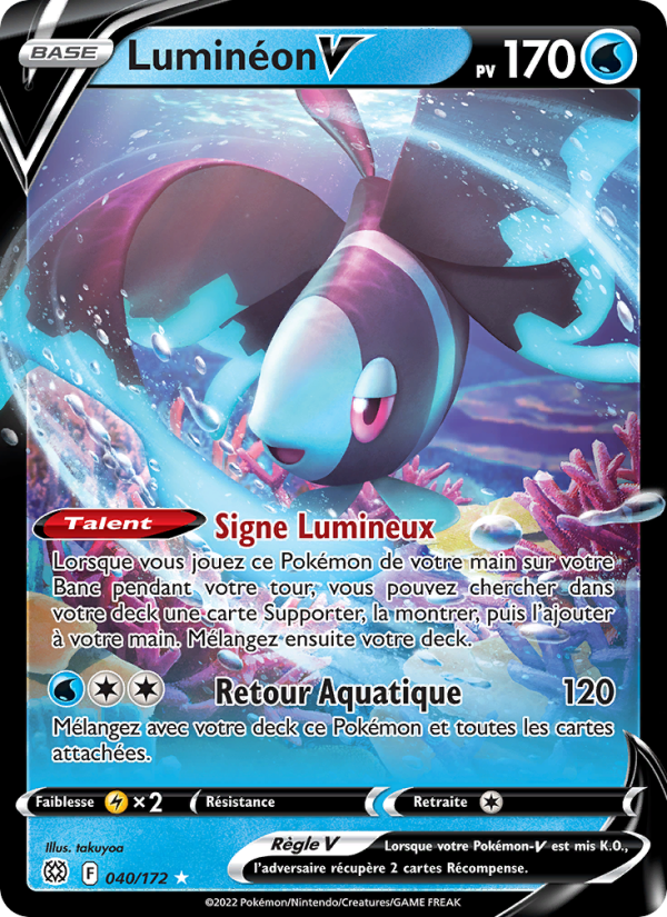 Luminéon V 040 — Stars Étincelantes (French Pokémon TCG card)