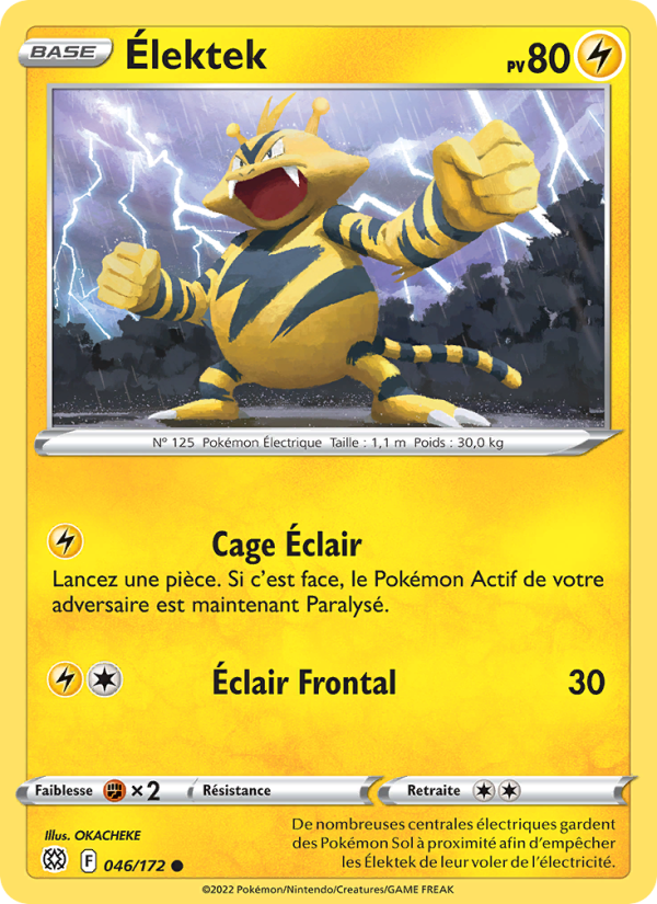 Élektek 046 — Stars Étincelantes (French Pokémon TCG card)