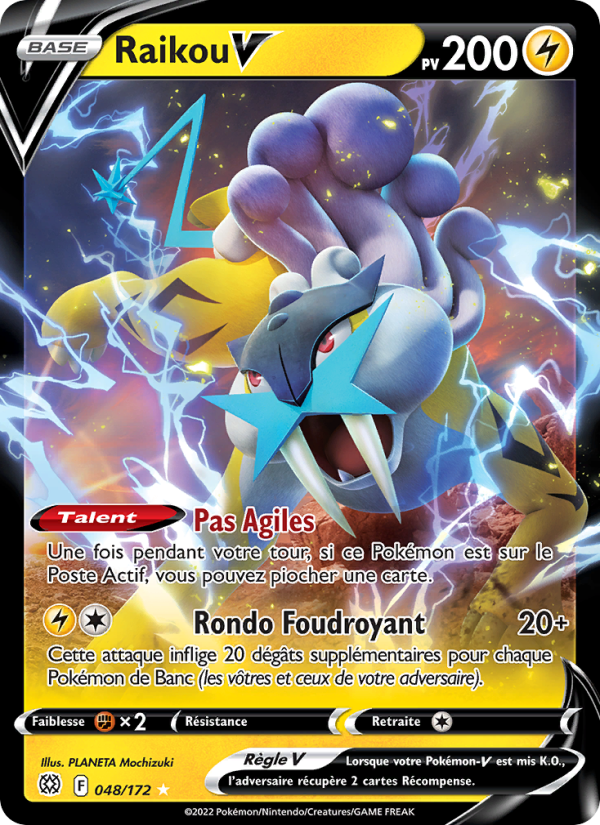 Raikou V 048 — Stars Étincelantes (French Pokémon TCG card)