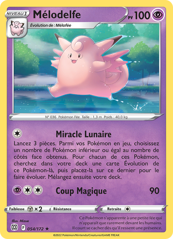 Mélodelfe 054 — Stars Étincelantes (French Pokémon TCG card)