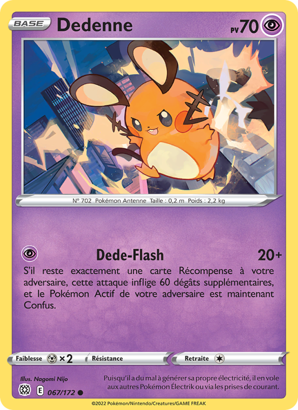 Dedenne 067 — Stars Étincelantes (French Pokémon TCG card)