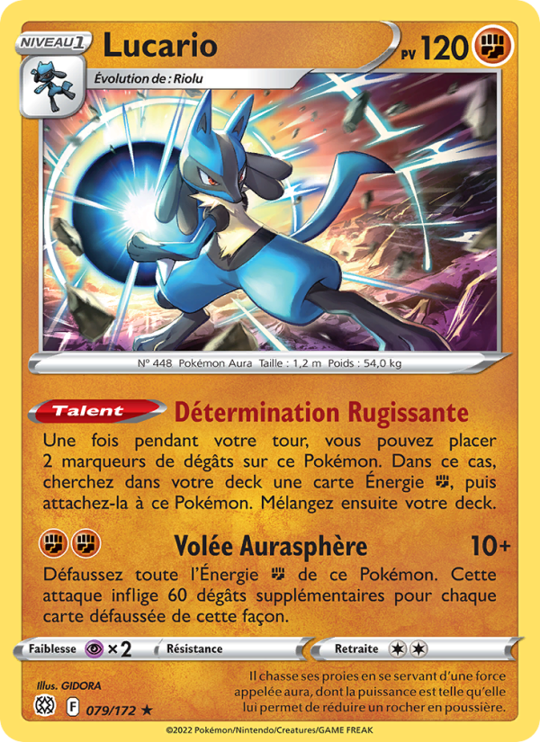 Lucario 079 — Stars Étincelantes (French Pokémon TCG card)