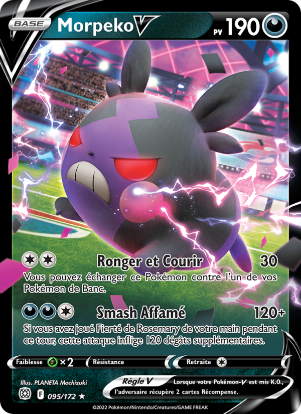 Morpeko V 095 — Stars Étincelantes (French Pokémon TCG card)