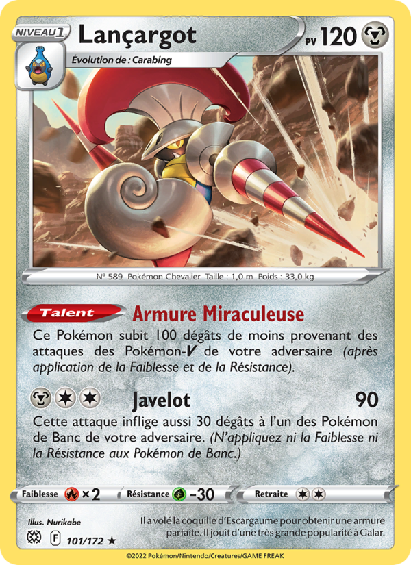 Lançargot 101 — Stars Étincelantes (French Pokémon TCG card)