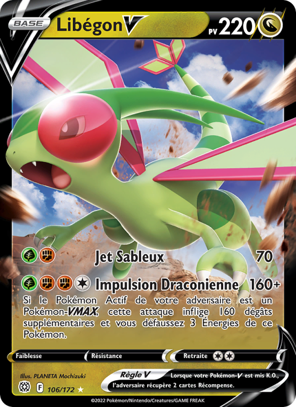 Libégon V 106 — Stars Étincelantes (French Pokémon TCG card)