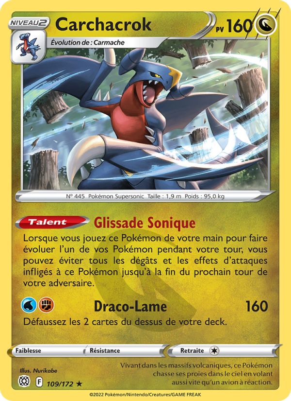 Carchacrok 109 — Stars Étincelantes (French Pokémon TCG card)