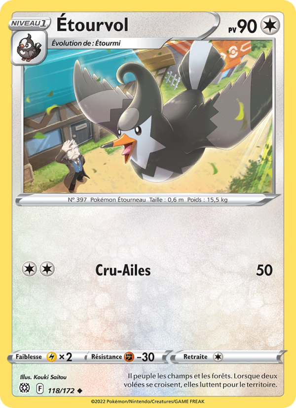 Étourvol 118 — Stars Étincelantes (French Pokémon TCG card)