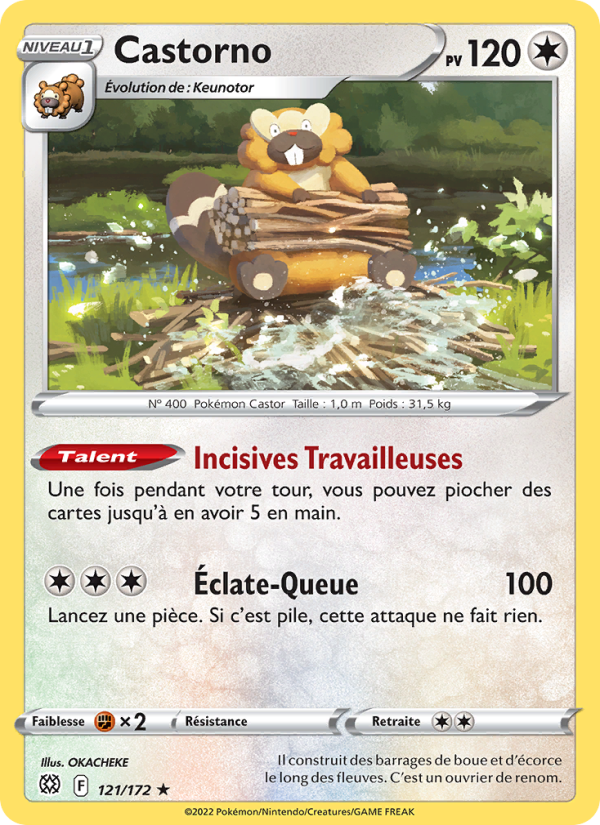 Castorno 121 — Stars Étincelantes (French Pokémon TCG card)